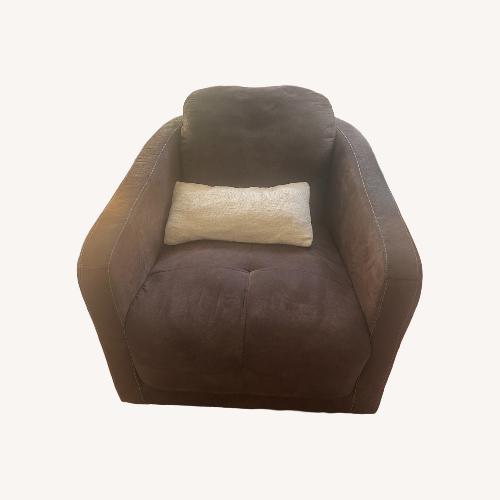 Used Emerald Home Blakely Steel Gray Swivel Chair for sale on AptDeco