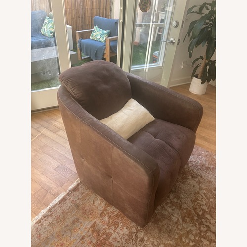 Used Emerald Home Blakely Steel Gray Swivel Chair for sale on AptDeco