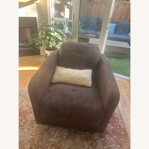 Used Emerald Home Blakely Steel Gray Swivel Chair for sale on AptDeco