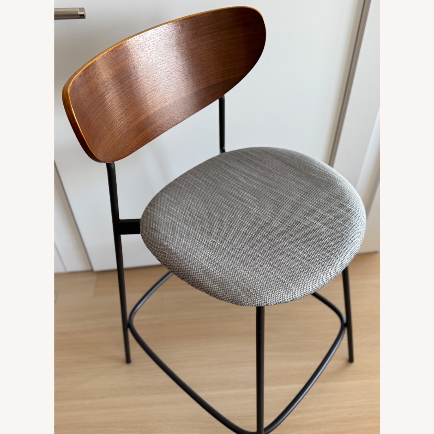 West Elm Light Gray Fabric Dining Chairs - image-2