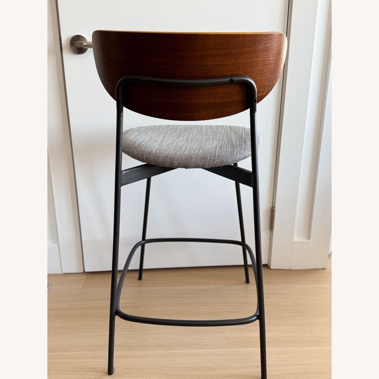 West Elm Light Gray Fabric Dining Chairs - image-4