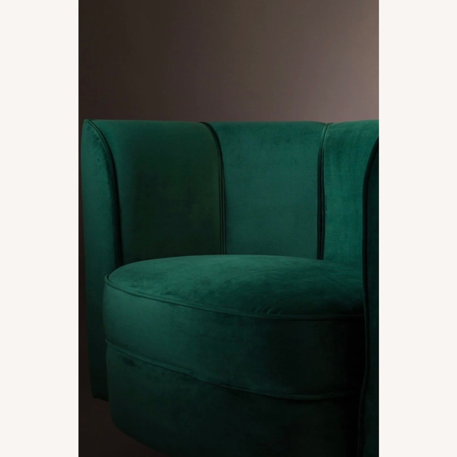 Vintage/Antique Green Velvet Accent Chair - image-3