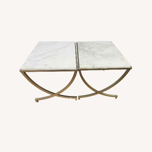 Used Dwell Studio White Metal Side Tables for sale on AptDeco
