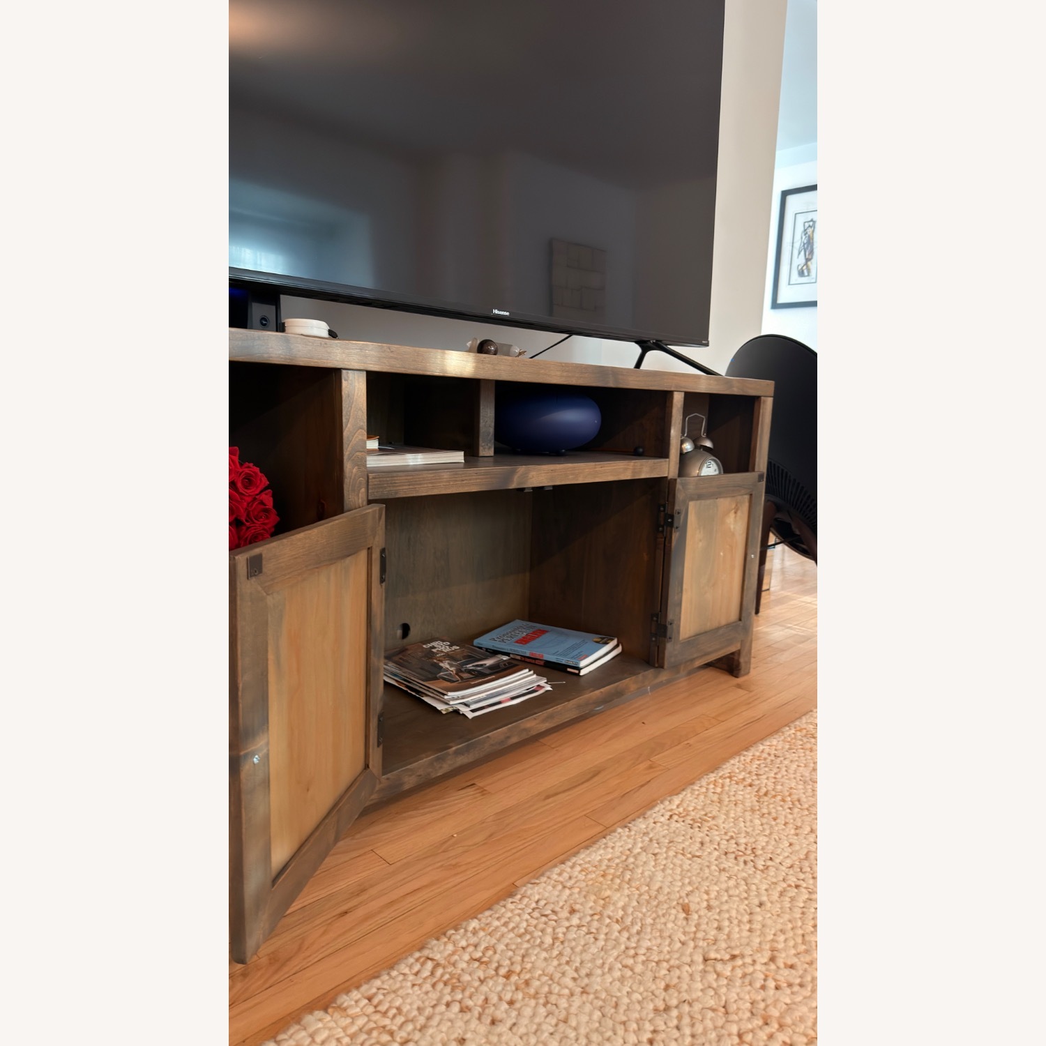 Living Spaces Dark Brown Wood Dresser - image-4