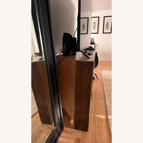 Used Living Spaces Dark Brown Wood Dresser for sale on AptDeco