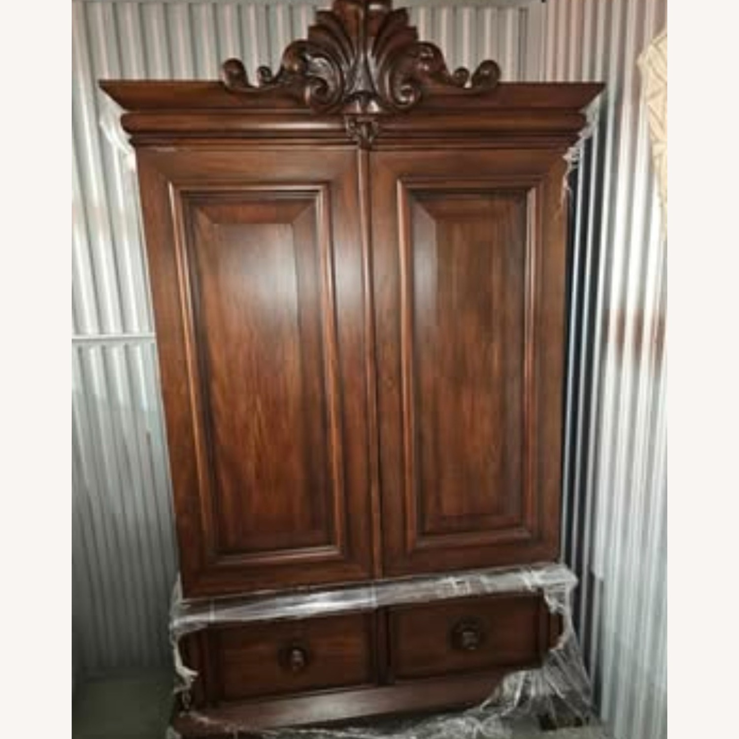 Antique Ralph Lauren Polo HENREDON Wood Armoire - image-3