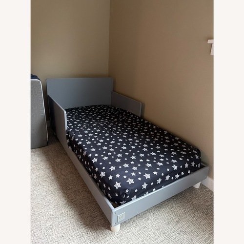 Used Wayfair Blue Wood Crib for sale on AptDeco