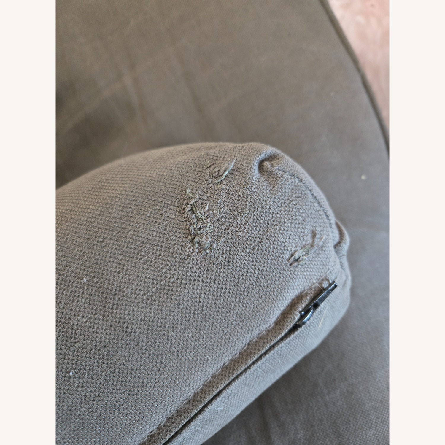 Restoration Hardware Gray Linen Lorraine Wingback Chairs - image-3