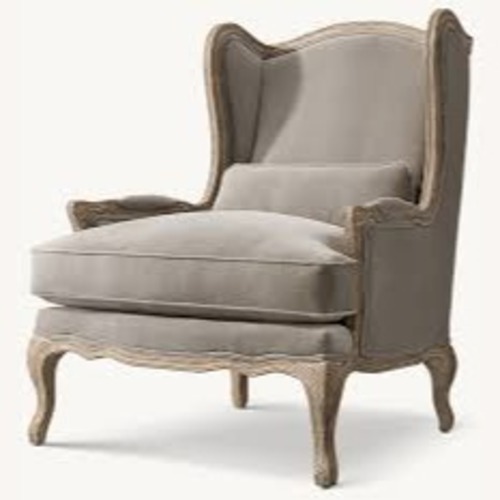 Used  Restoration Hardware Gray Linen Lorraine Wingback Chairs for sale on AptDeco