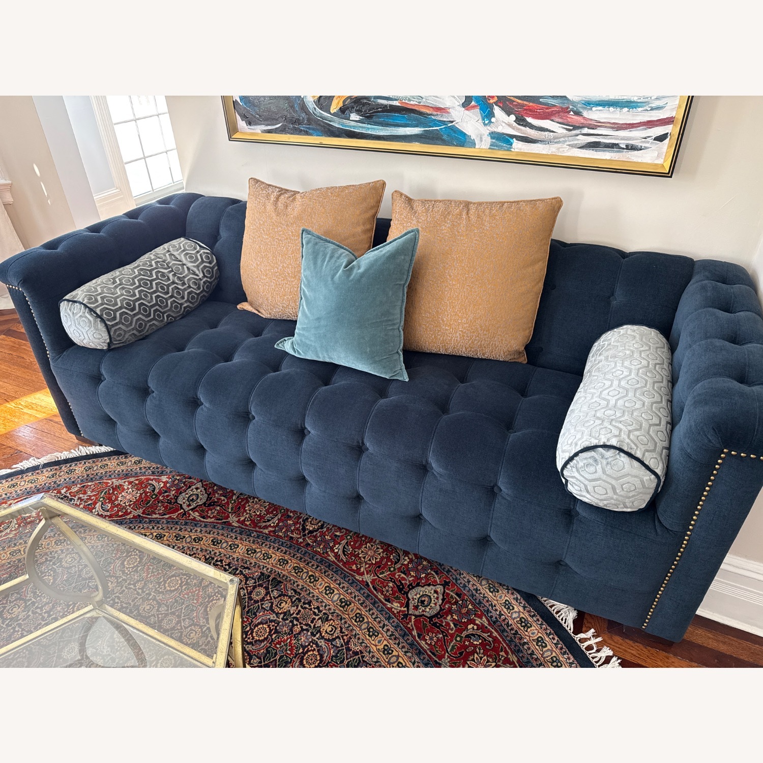 Diana Blue Chesterfield Sofa - image-2