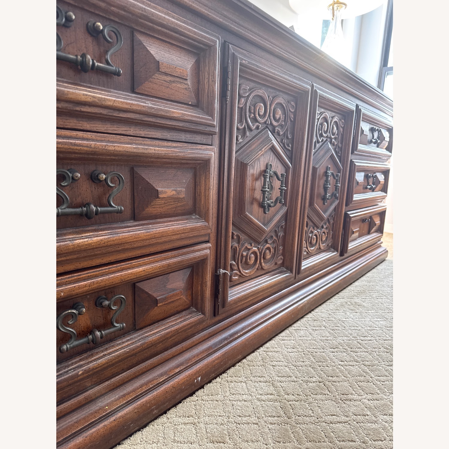 Dark Brown Wood Armoire - image-2