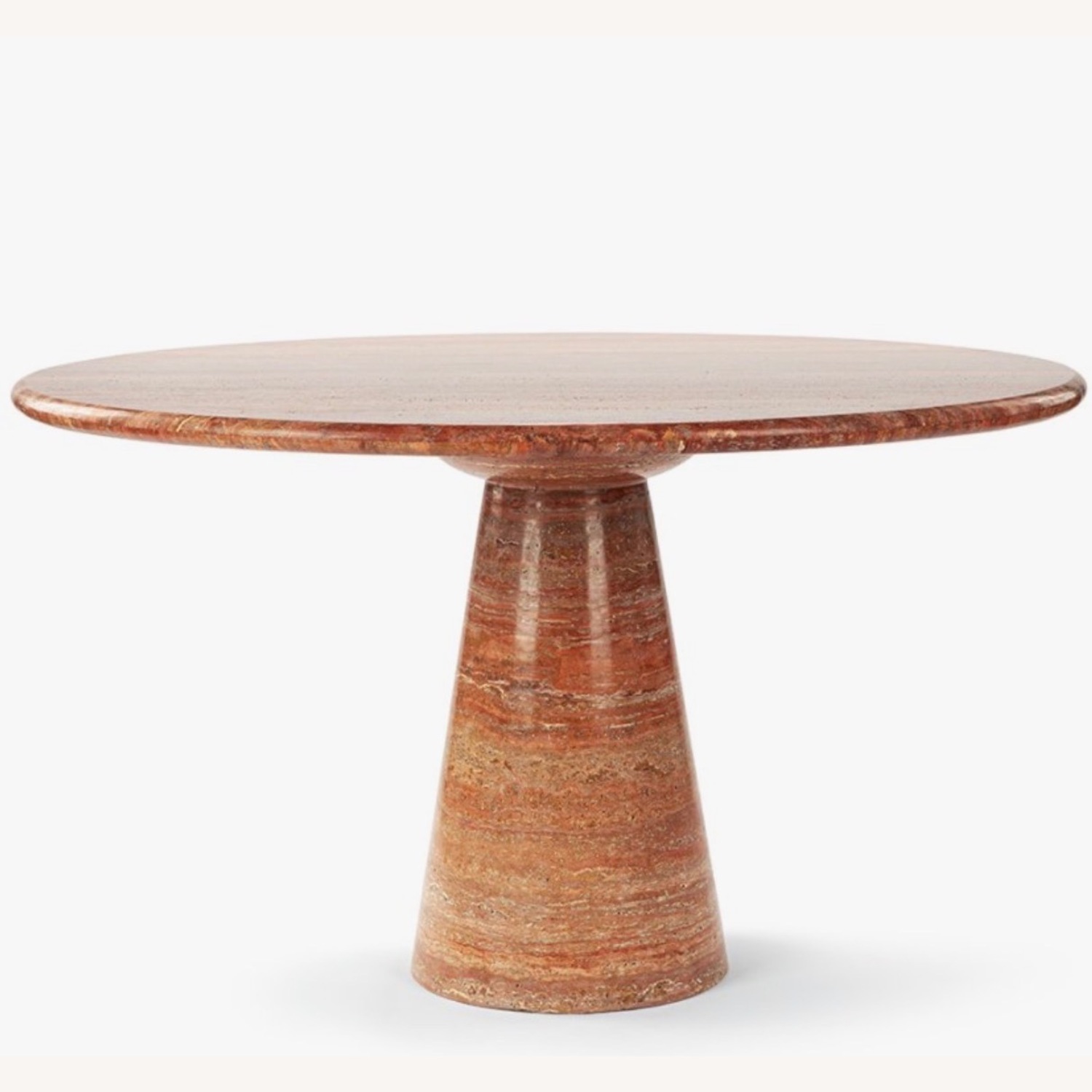 Eternity Modern Dario Red Travertine Dining Table - image-5