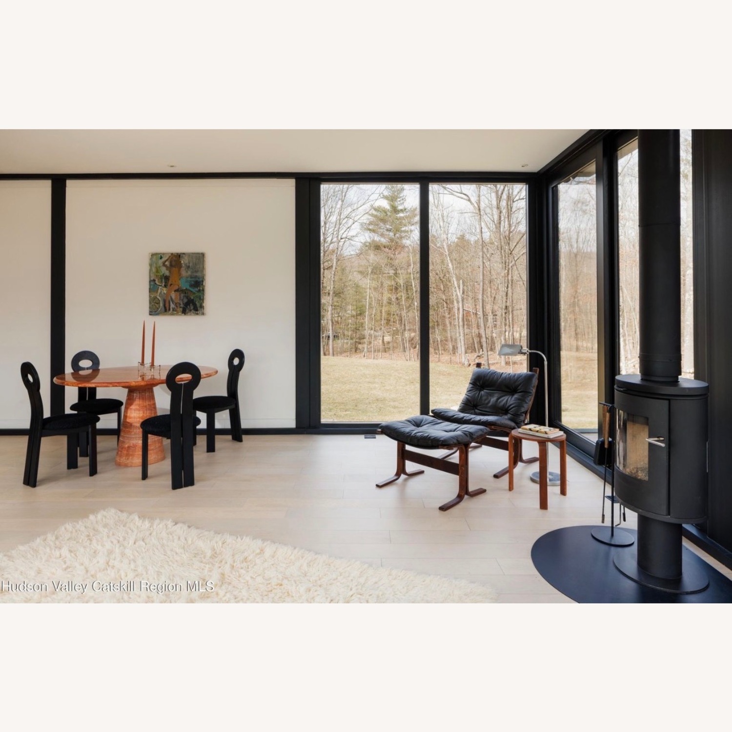 Eternity Modern Dario Red Travertine Dining Table - image-6