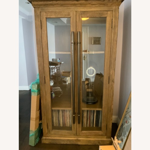 Used Restoration Hardware French 3 Tier Adjustable Double Door Cabinet for sale on AptDeco