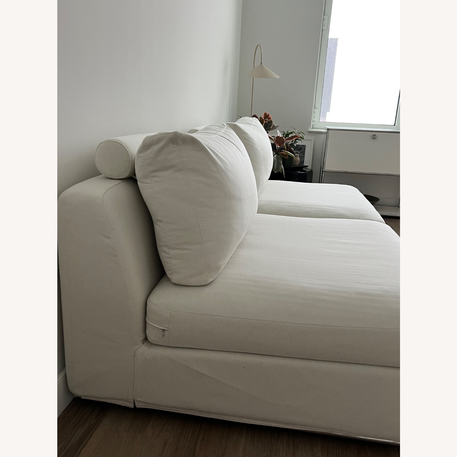 Rove Concepts Milo White Fabric 2 Piece Sectional - image-5