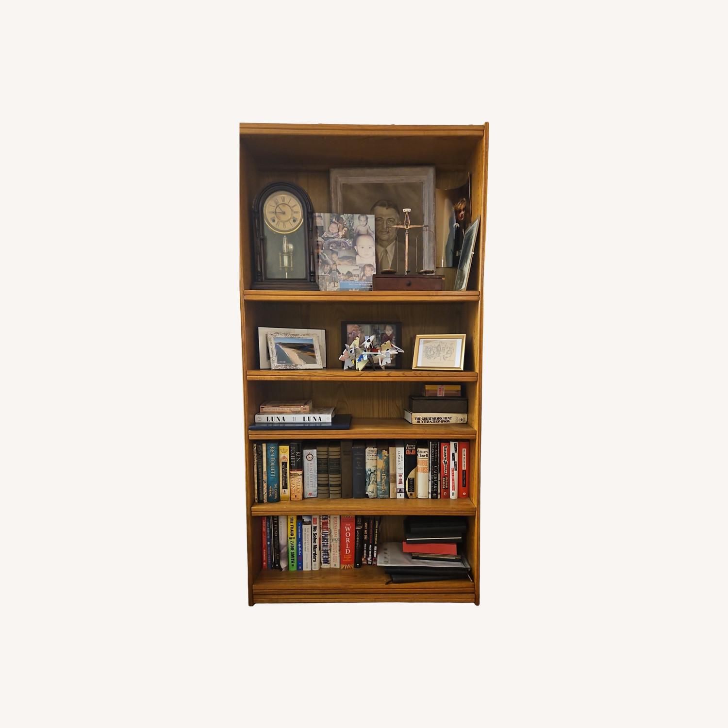 Frank Eastern Light Brown Wood Bookcase - image-0