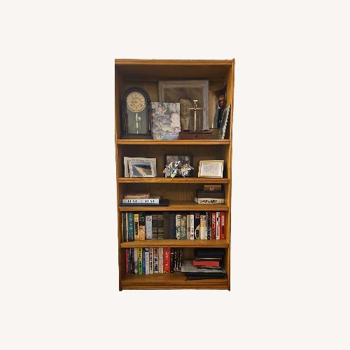 Used Frank Eastern Light Brown Wood Bookcase for sale on AptDeco