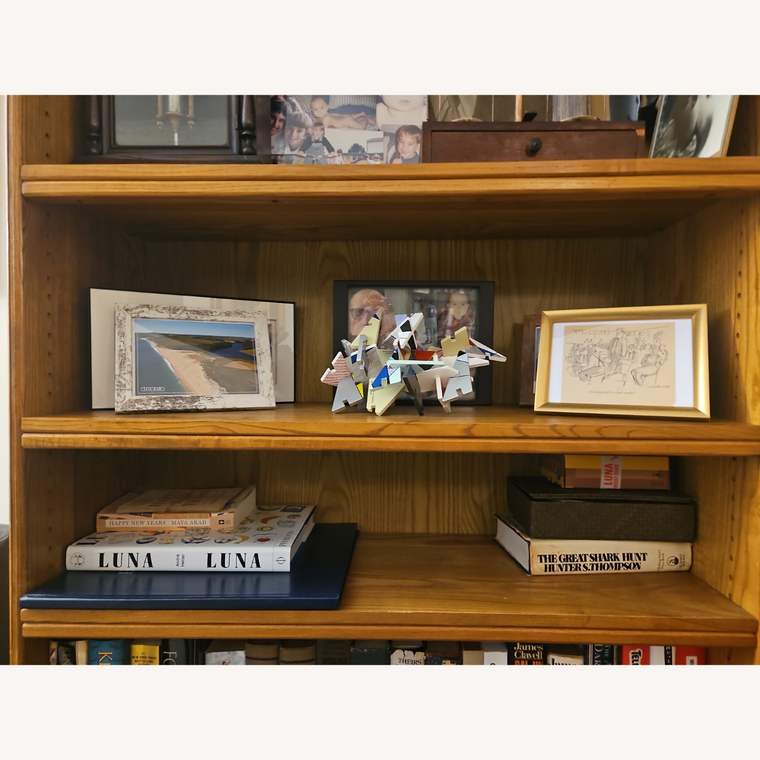 Frank Eastern Light Brown Wood Bookcase - image-2