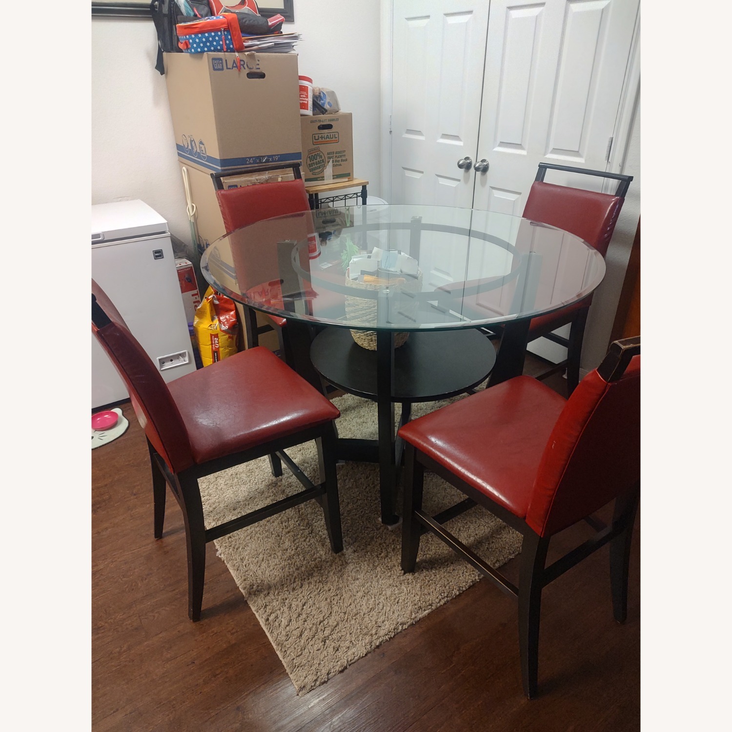 Ciara Dark Brown Glass Dining Chairs - image-4