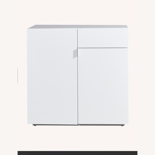 Used CB2 Swig White Mini Bar for sale on AptDeco