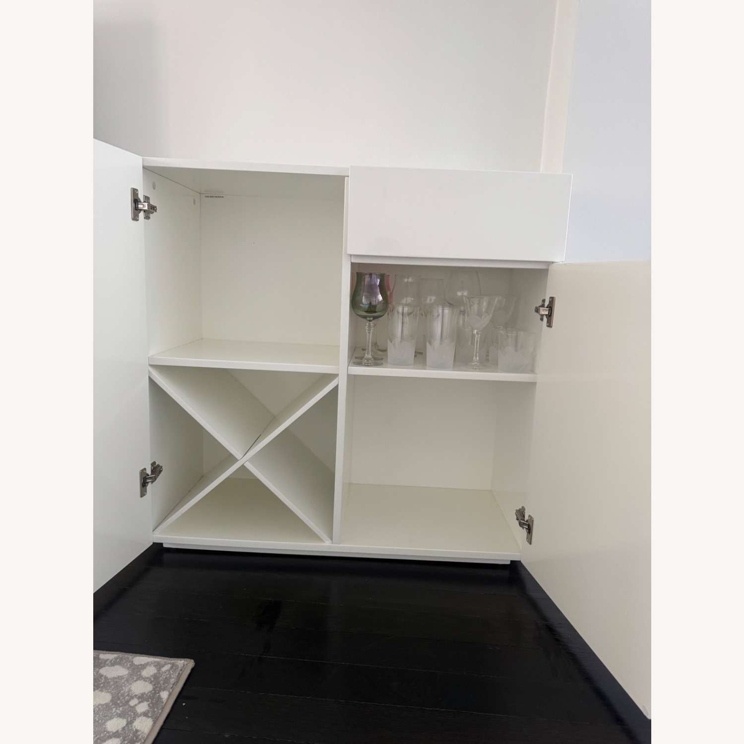 CB2 Swig White Mini Bar - image-2