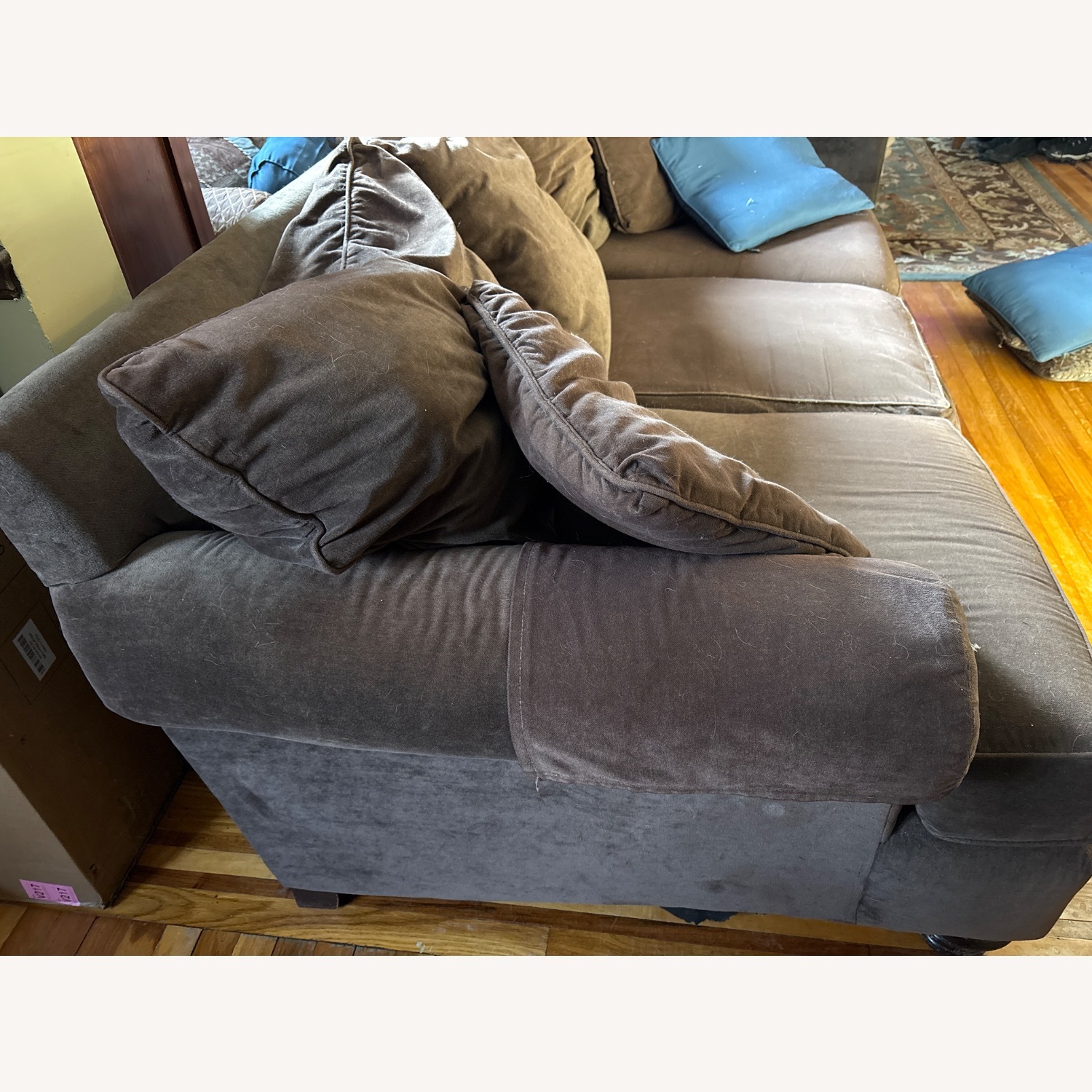 Clayton Marcus Dark Brown Fabric 3+ Seater Sofa - image-3