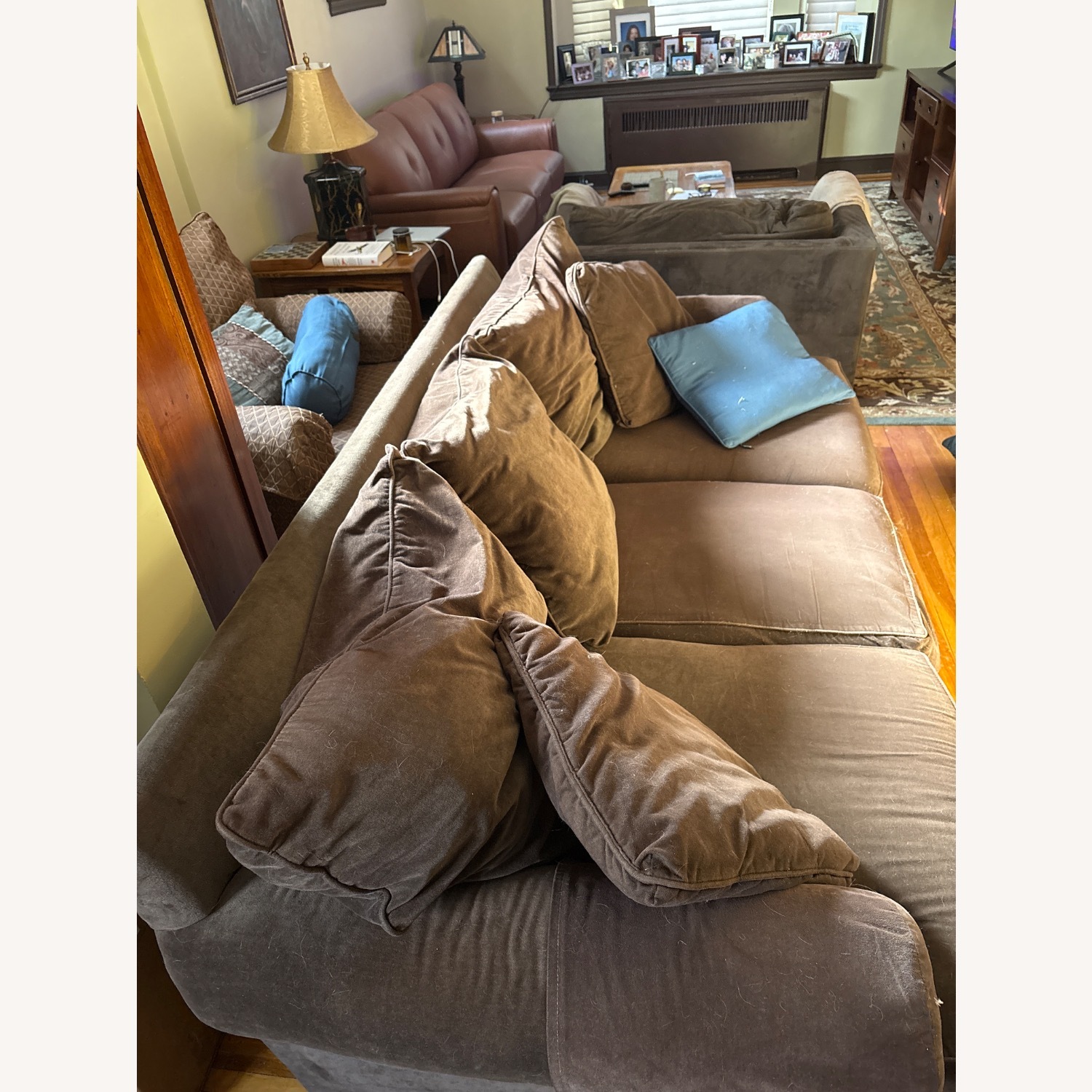 Clayton Marcus Dark Brown Fabric 3+ Seater Sofa - image-4