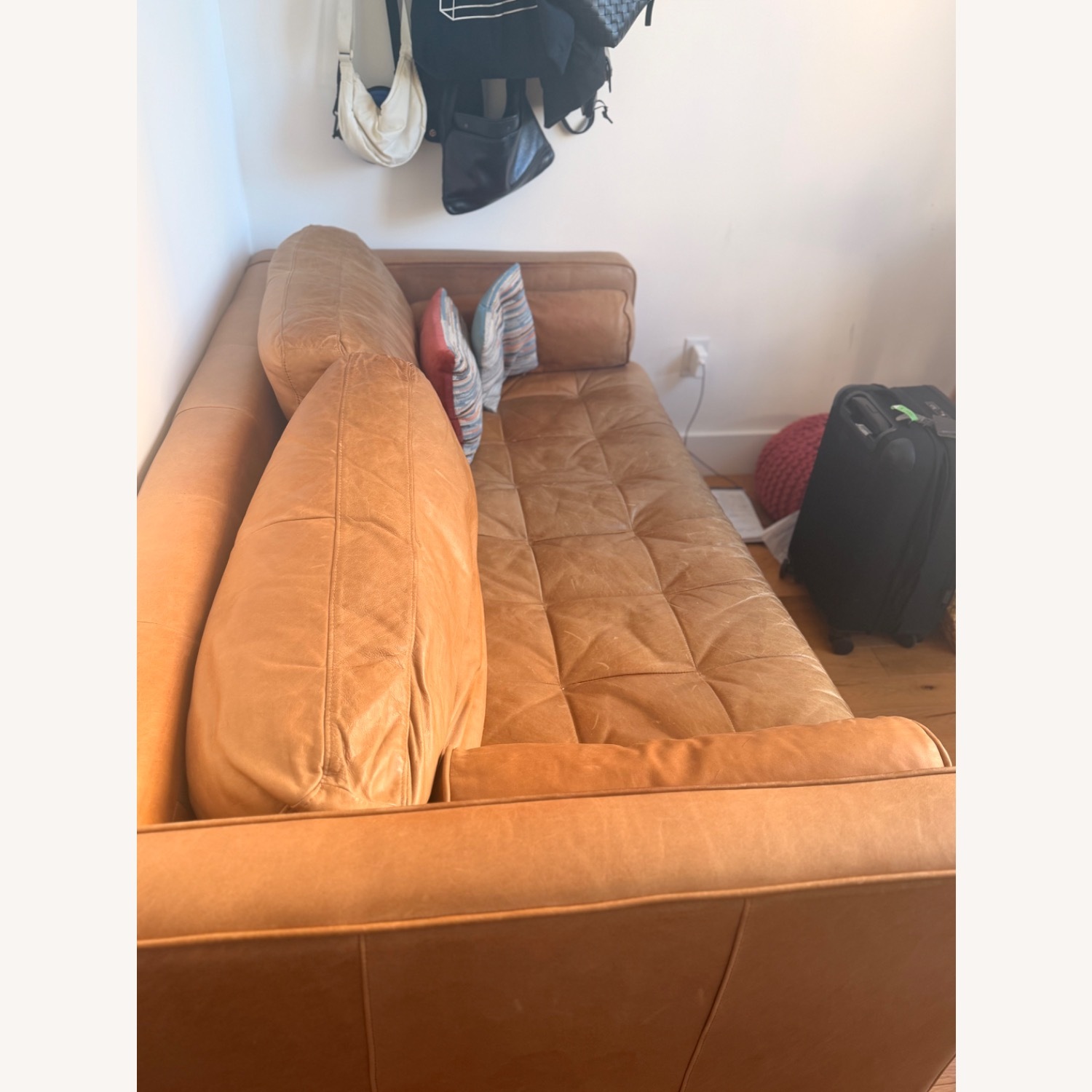 Article Sven Light Brown Leather Loveseat - image-2