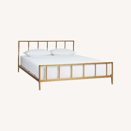 Used CB2 Alchemy Gold Metal Full Bed for sale on AptDeco