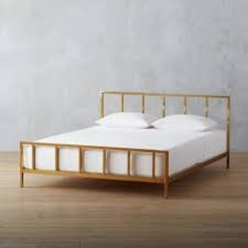 Used CB2 Alchemy Gold Metal Full Bed for sale on AptDeco