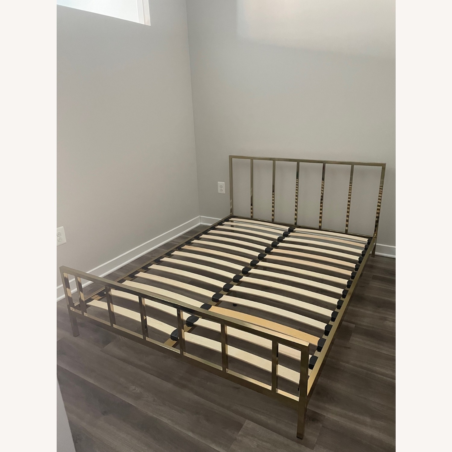 CB2 Alchemy Gold Metal Full Bed - image-3