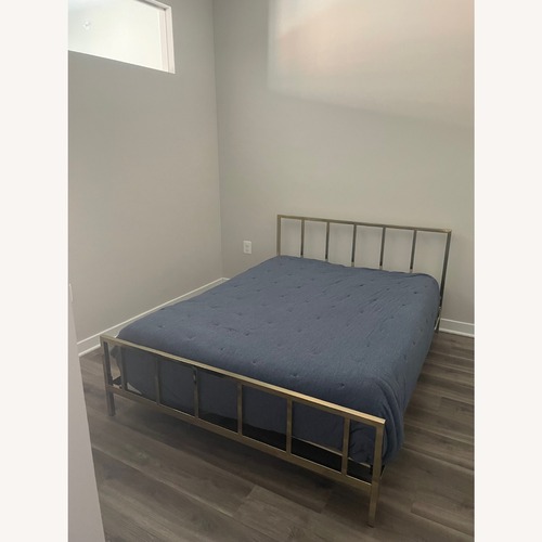 Used CB2 Alchemy Gold Metal Full Bed for sale on AptDeco