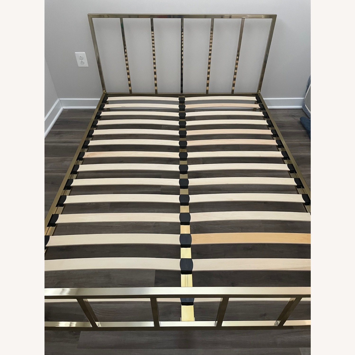 CB2 Alchemy Gold Metal Full Bed - image-4