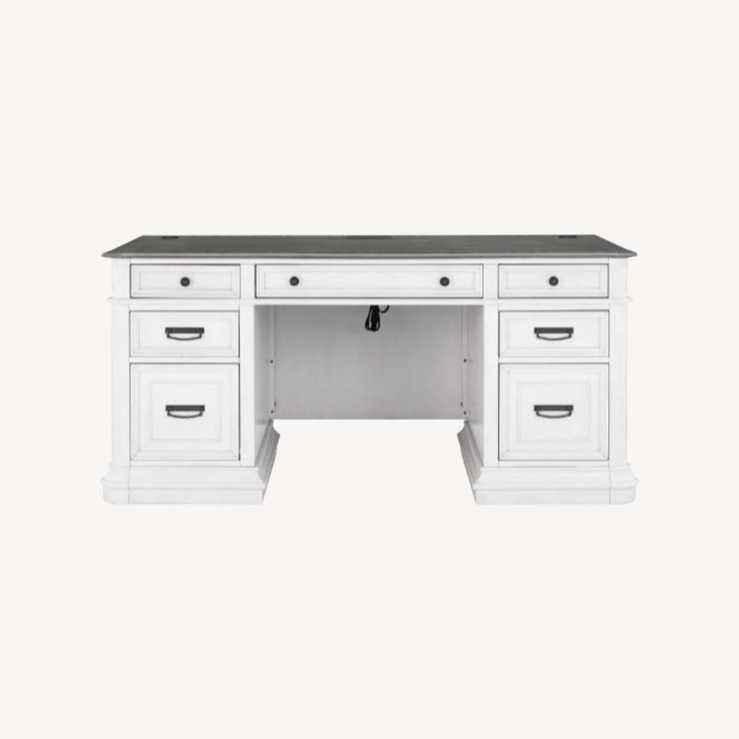 Coleman Roanoke White Credenza/desk White Wood Desk - image-0
