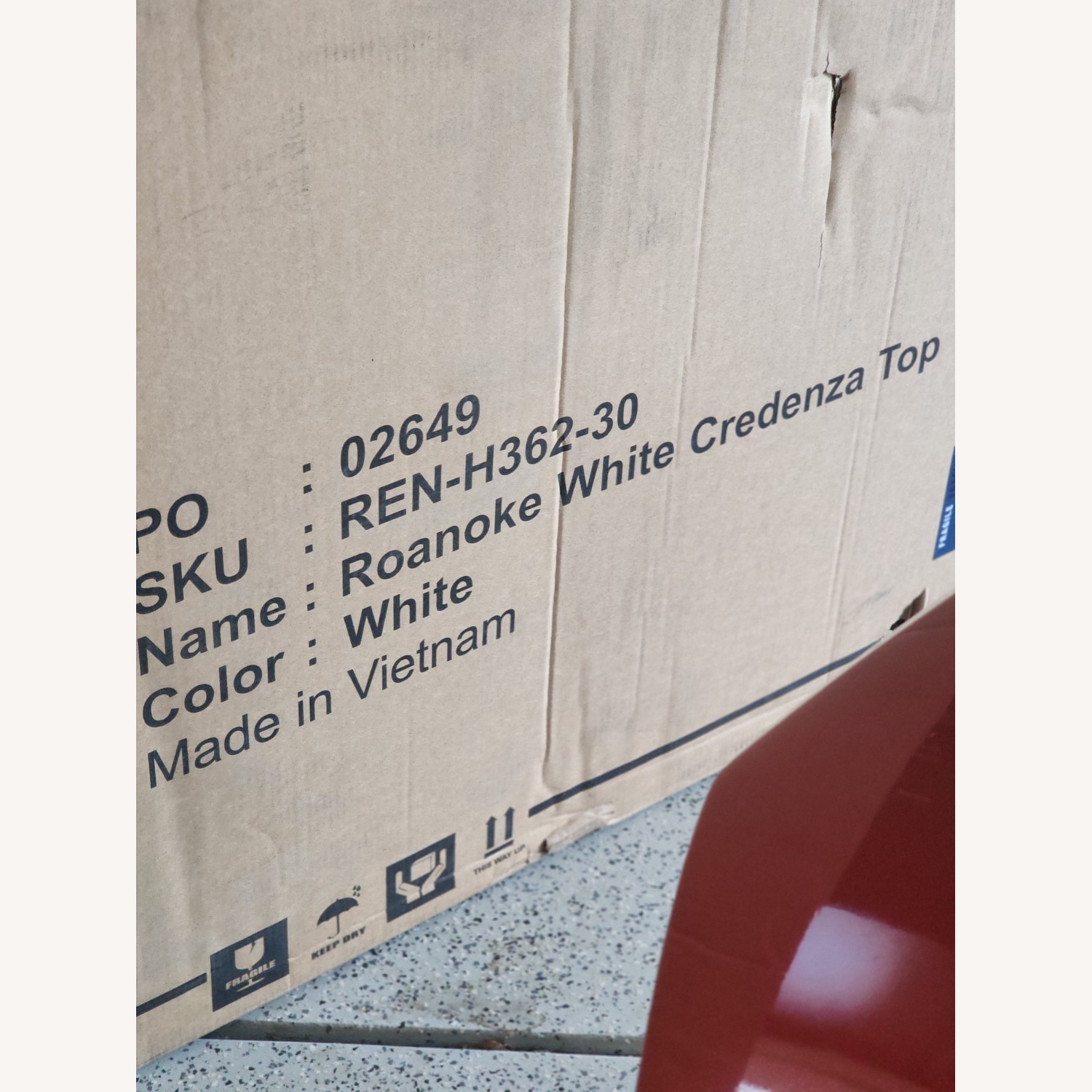 Coleman Roanoke White Credenza/desk White Wood Desk - image-5