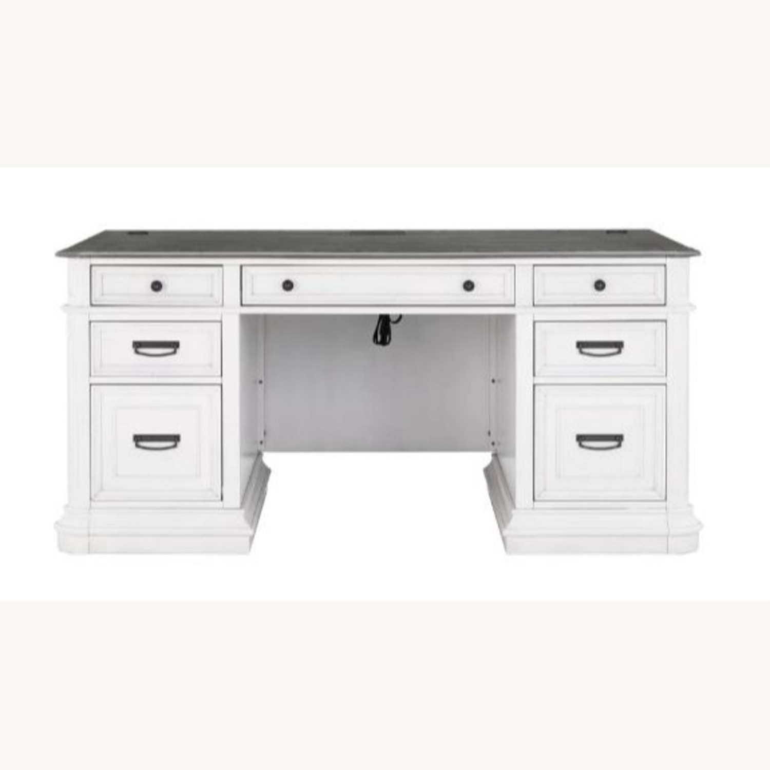 Coleman Roanoke White Credenza/desk White Wood Desk - image-1
