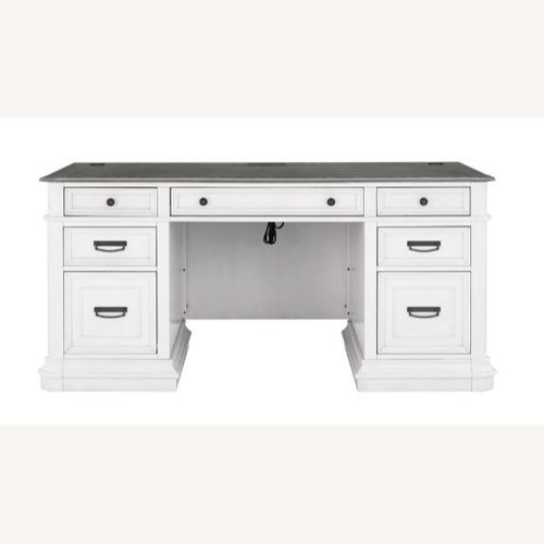 Used Coleman Roanoke White Credenza/desk White Wood Desk for sale on AptDeco