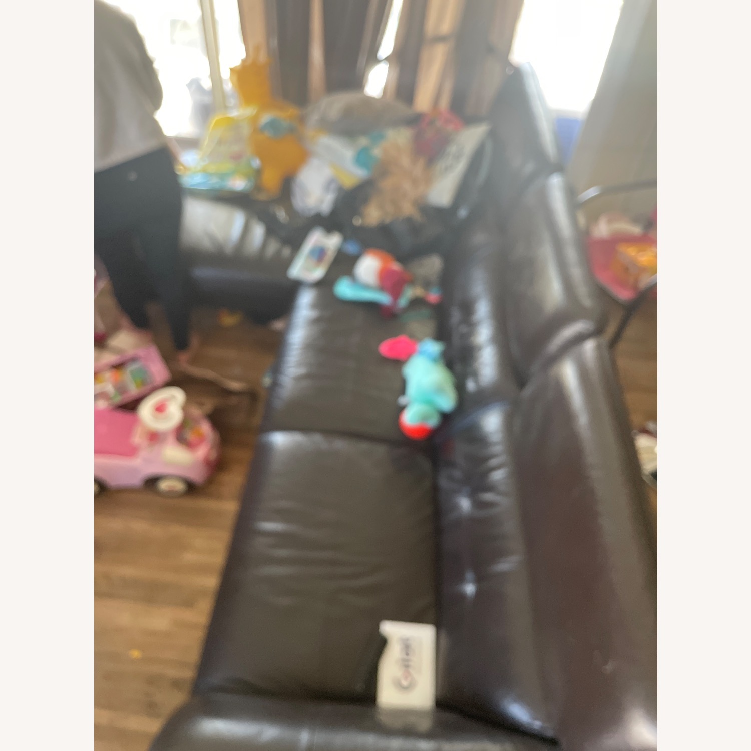 American Furniture Classics Real Leather Sectional Sofa  - image-3