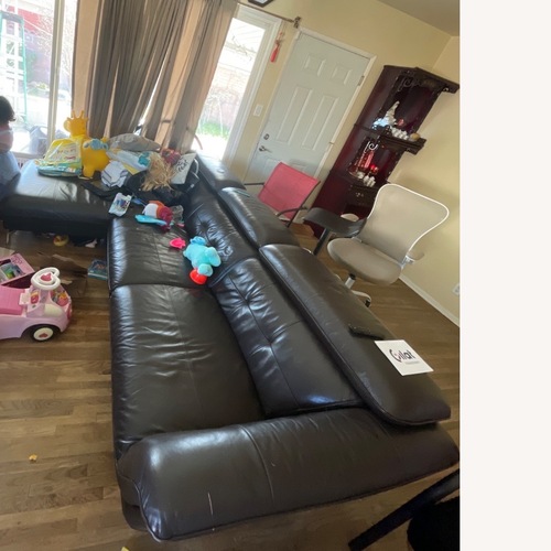 Used American Furniture Classics Real Leather Sectional Sofa for sale on AptDeco