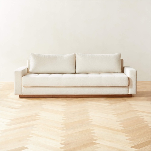 Used CB2 Claremont Ivory Boucle Sleeper Sofa for sale on AptDeco