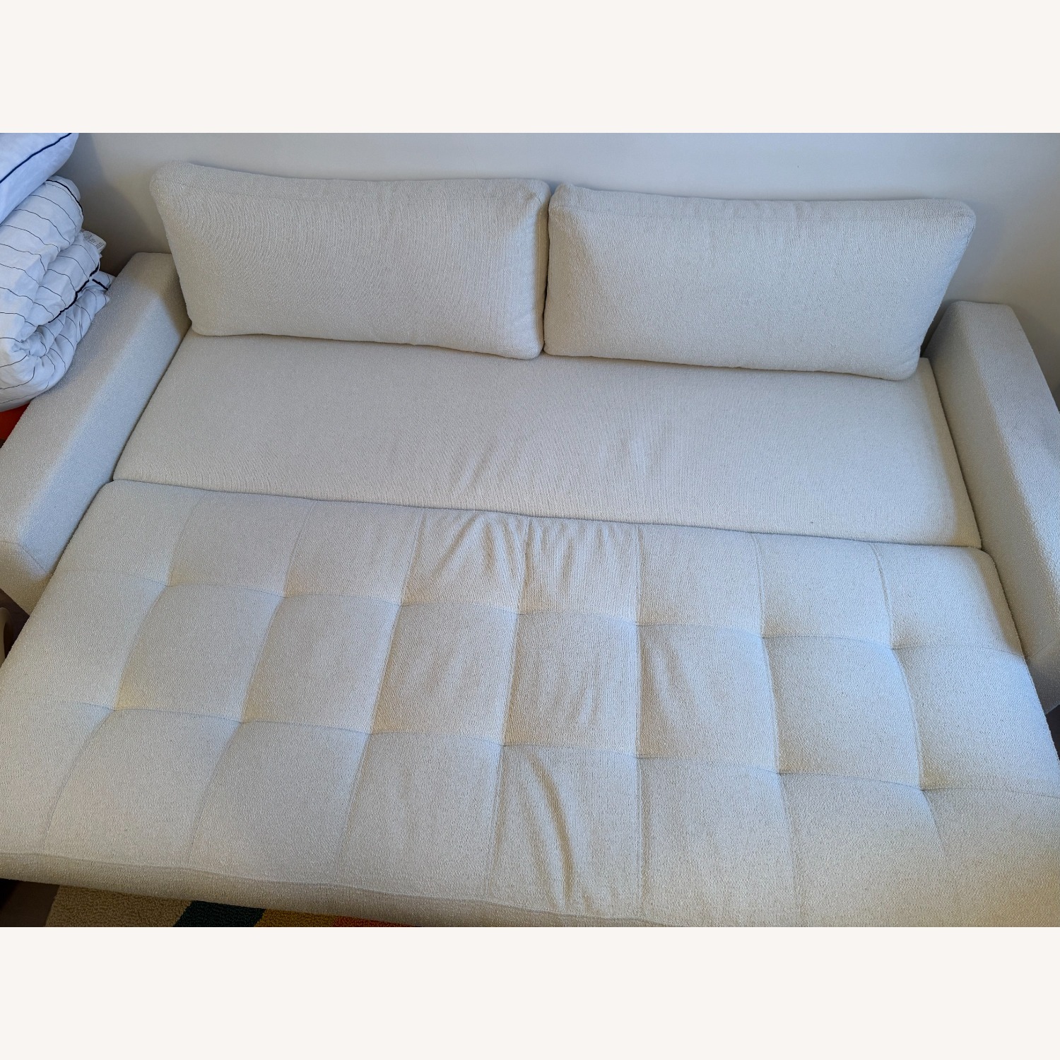 CB2 Claremont Ivory Boucle Sleeper Sofa - image-2