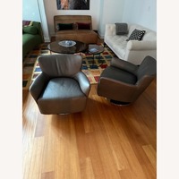 Pair of Leather Swivel Chairs