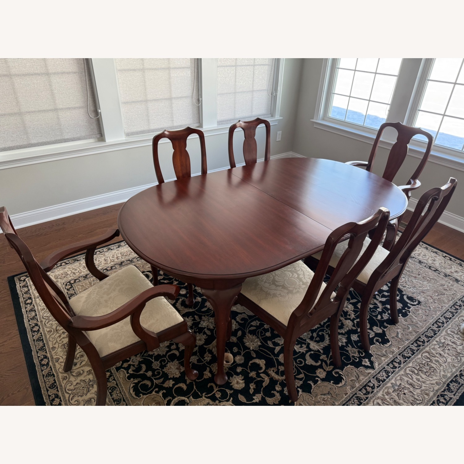 Henkel Harris Dark Brown Wood Dining Table - image-1