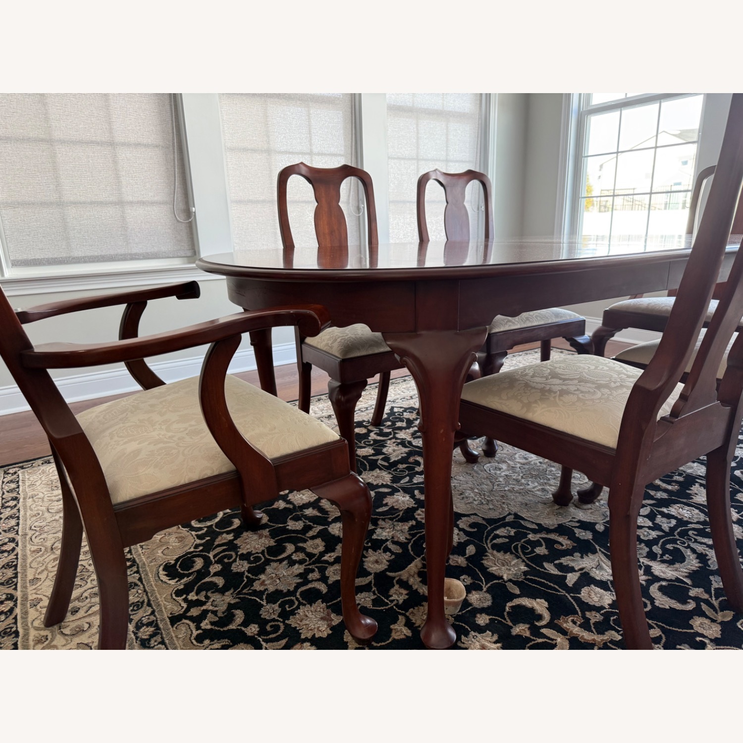 Henkel Harris Dark Brown Wood Dining Table - image-2