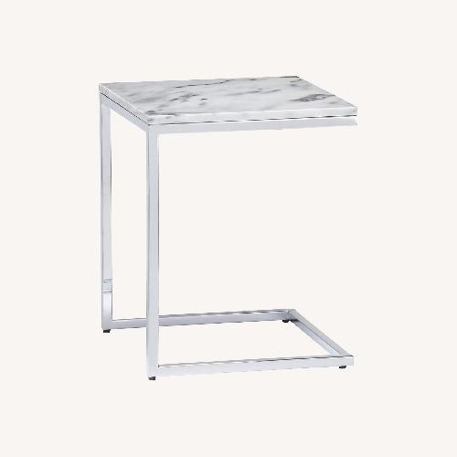 Used CB2 Smart Marble Top C Table Side Table for sale on AptDeco