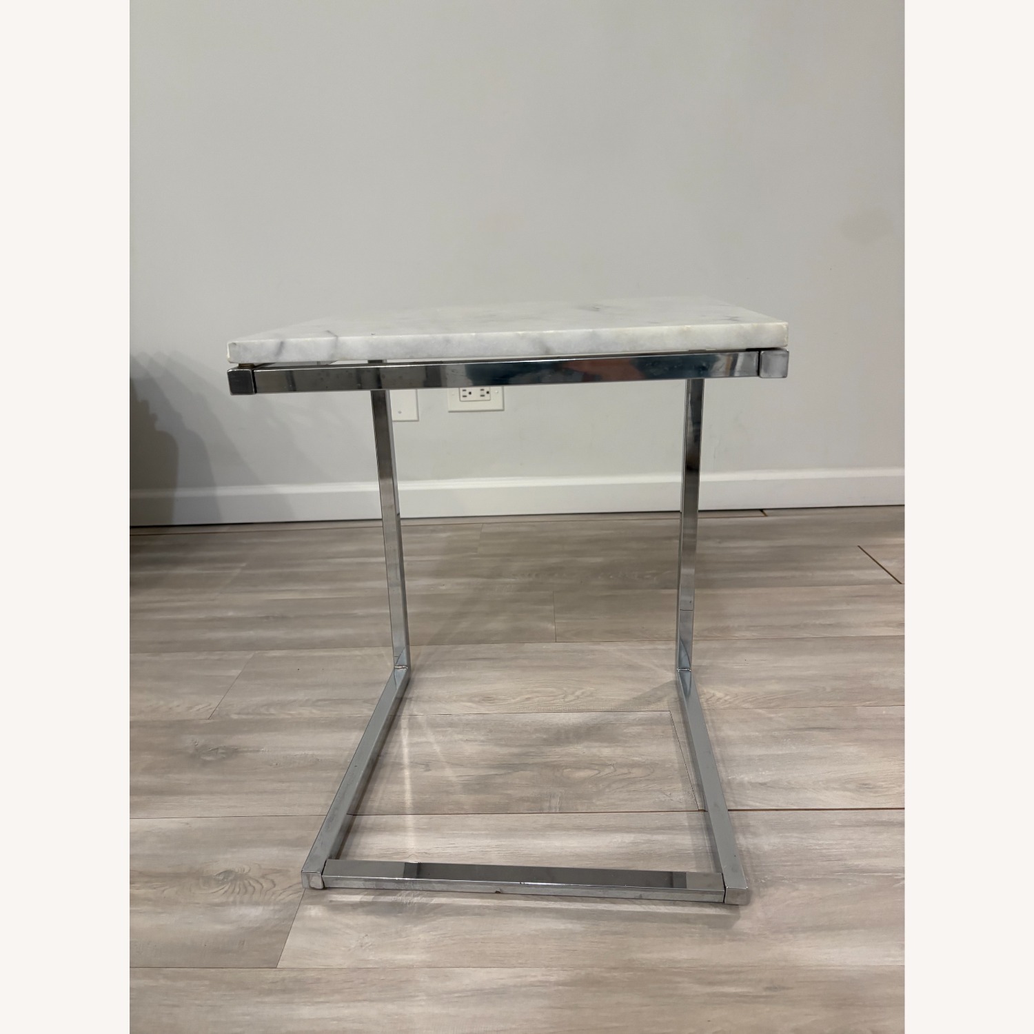 CB2 Smart Marble Top C Table Side Table - image-2
