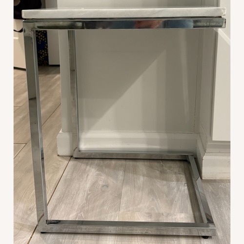 Used CB2 Smart Marble Top C Table Side Table for sale on AptDeco