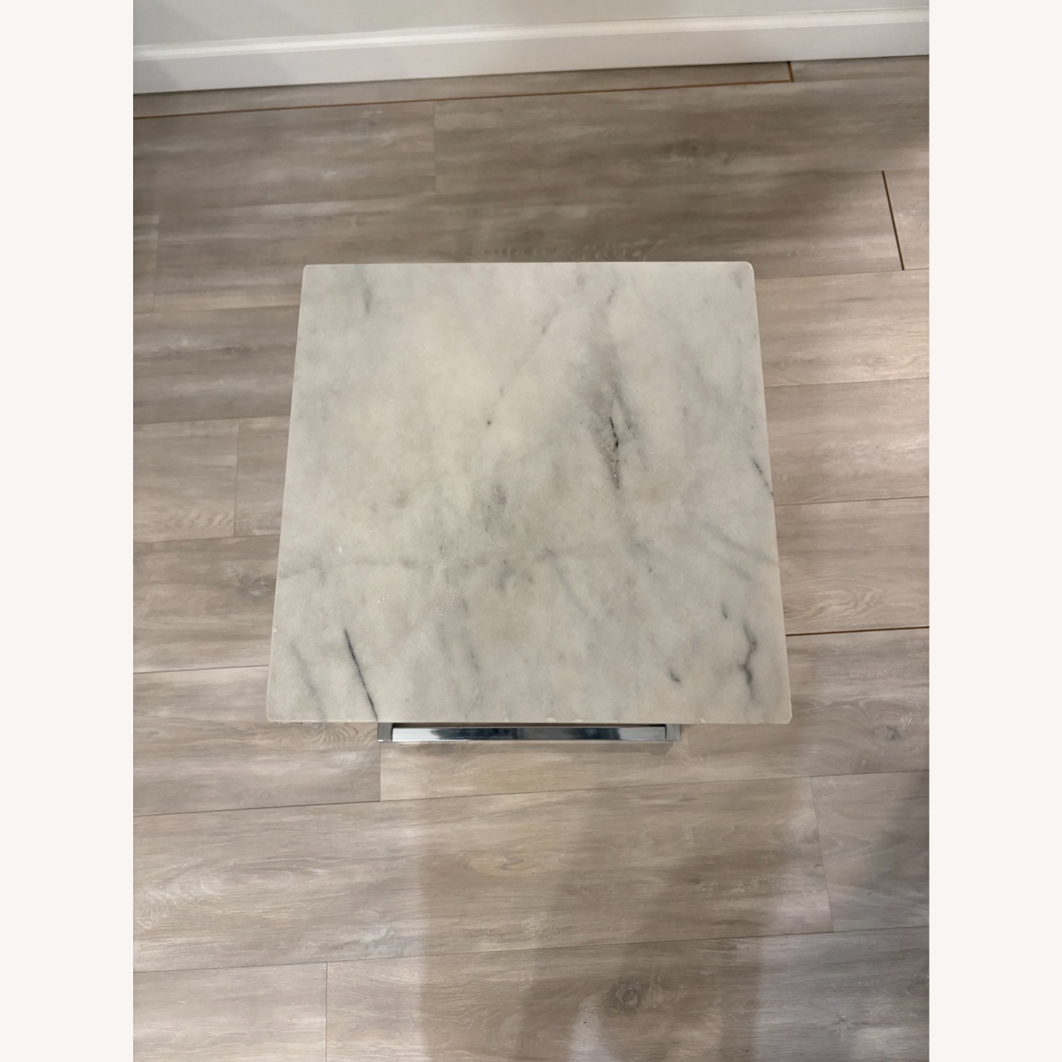 CB2 Smart Marble Top C Table Side Table - image-3