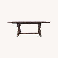 Raymour & Flanigan Dark Brown Solid Wood Expandable Dining Table