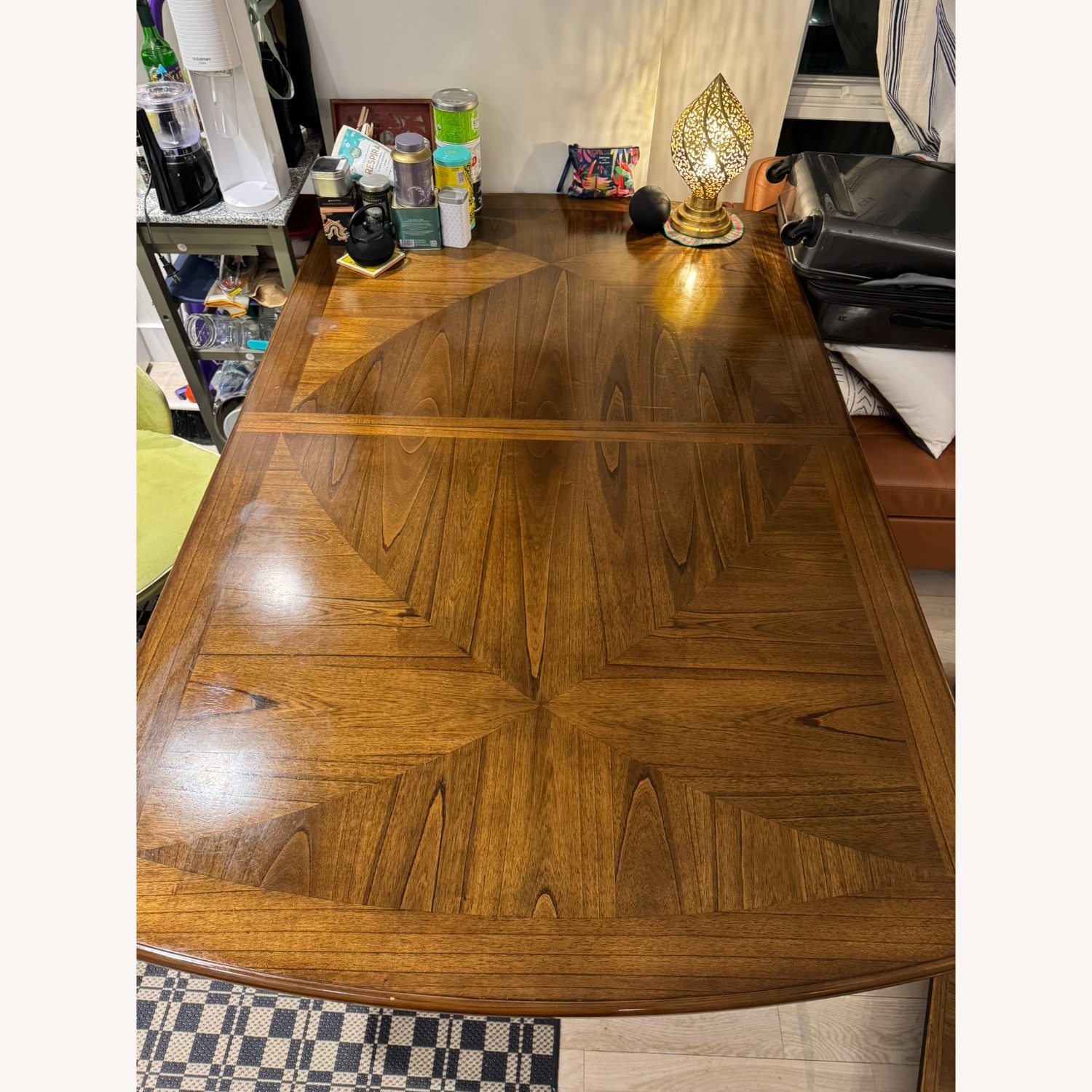 Raymour & Flanigan Dark Brown Solid Wood Expandable Dining Table - image-2